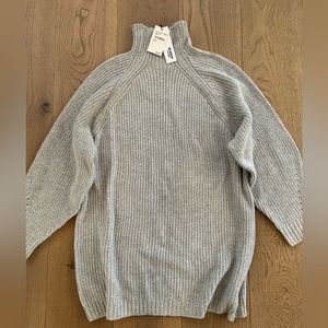 NWT BB Dakota Grey Oversized Sweater Dress Women’s Size Small